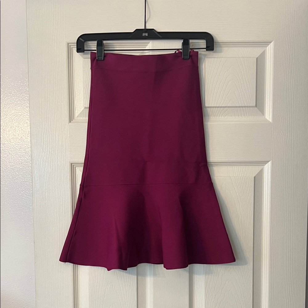 BCBGMaxAzria Rich Purple A-Line Skirt
